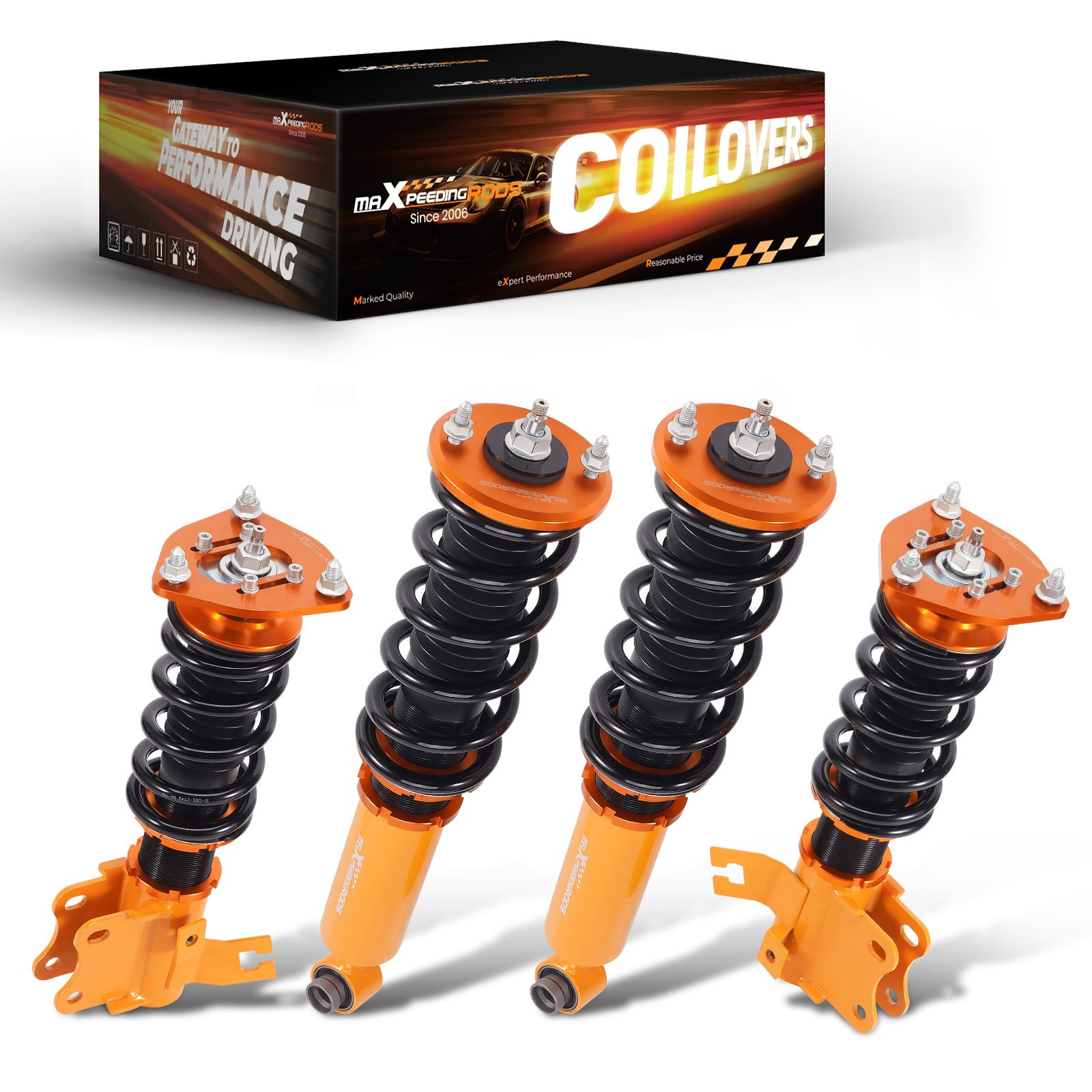 MaXpeedingrods 24 Way Adjustable Coilovers For Nissan 240sx S13 89-94 Lower Kit