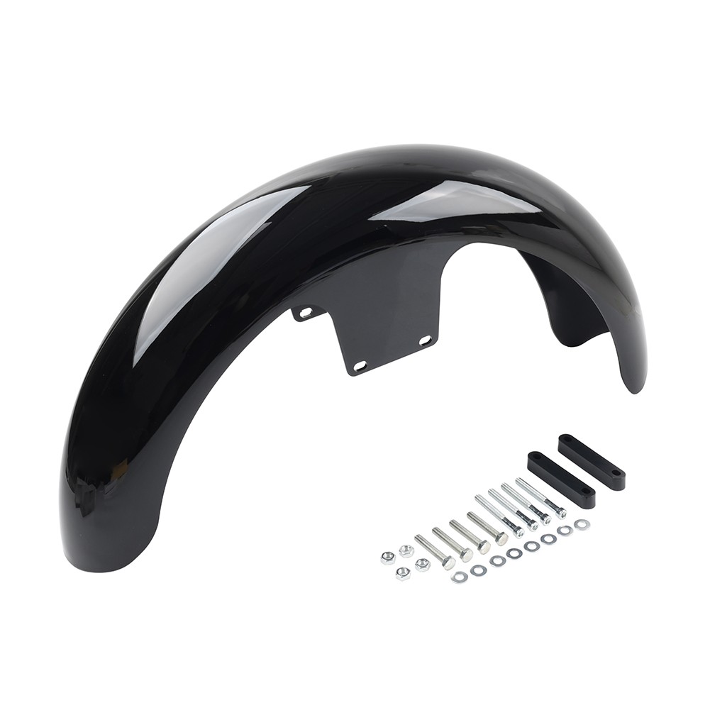 19″ Wheel Wrap Black Front Mudguard ABS For Harley Touring Road Street Glide