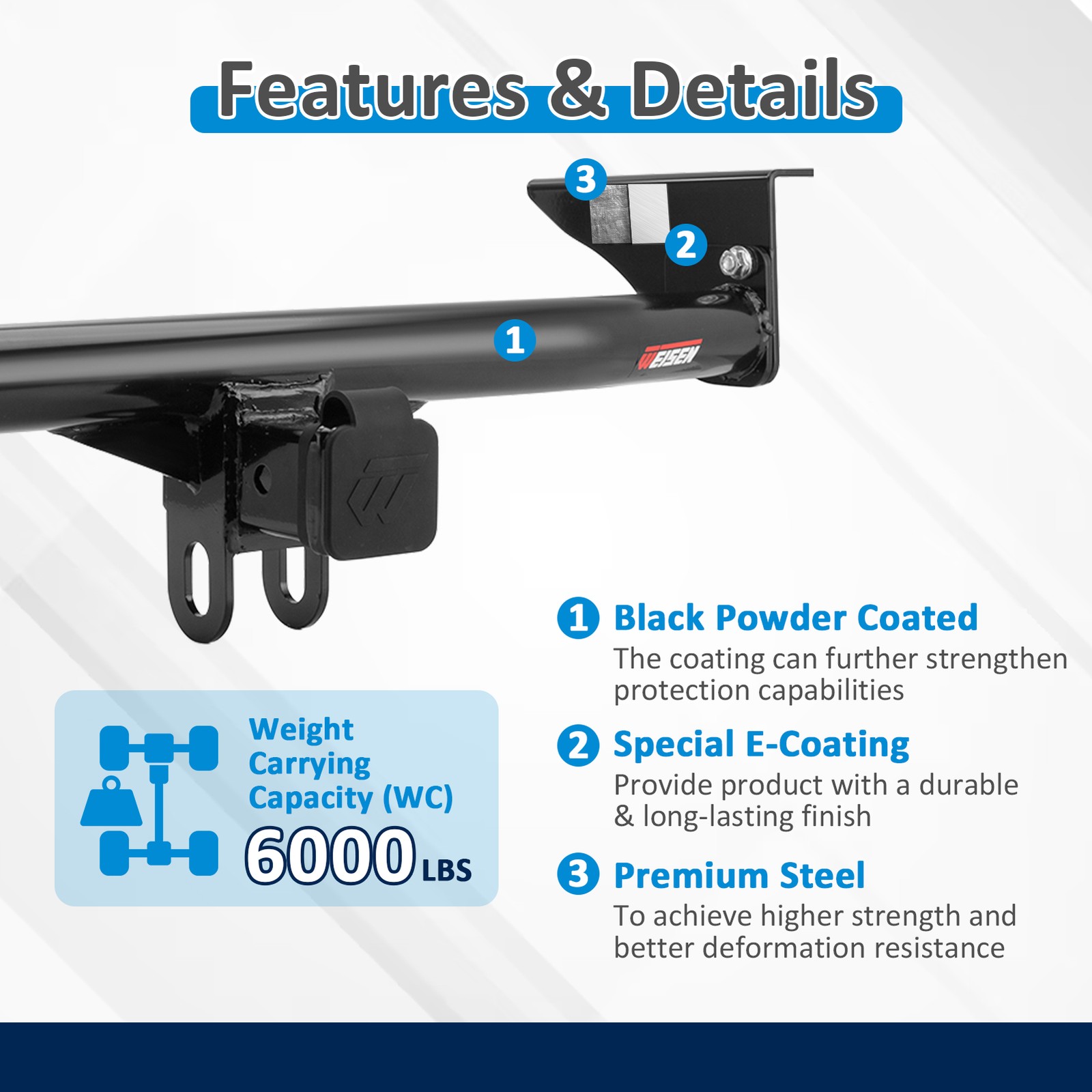 Trailer Hitch 2″ Receiver For Chevy Colorado 2015-2016 17 18 19 2020 2021 2022