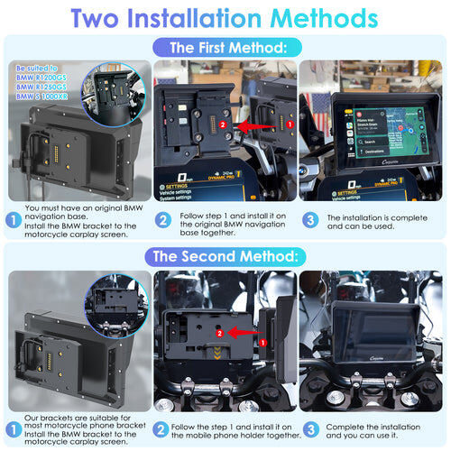 Carpuride W702B Wireless Carplay DualBluetooth Impermeable Touchscreen BMW Moto