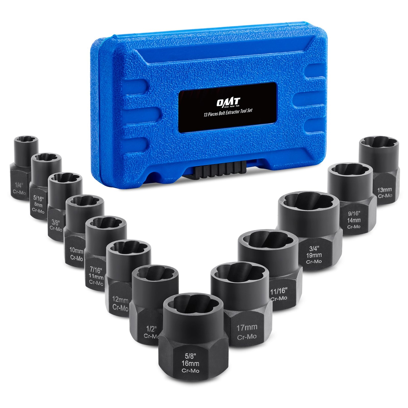 Orion Motor Tech Impact Nut and Bolt Extraction Tool Set, One Size, Black