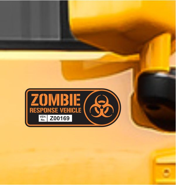 Zombie Response Vehicle Sticker Set Vinyl Decal Walking Dead Car Truck JDM Decal