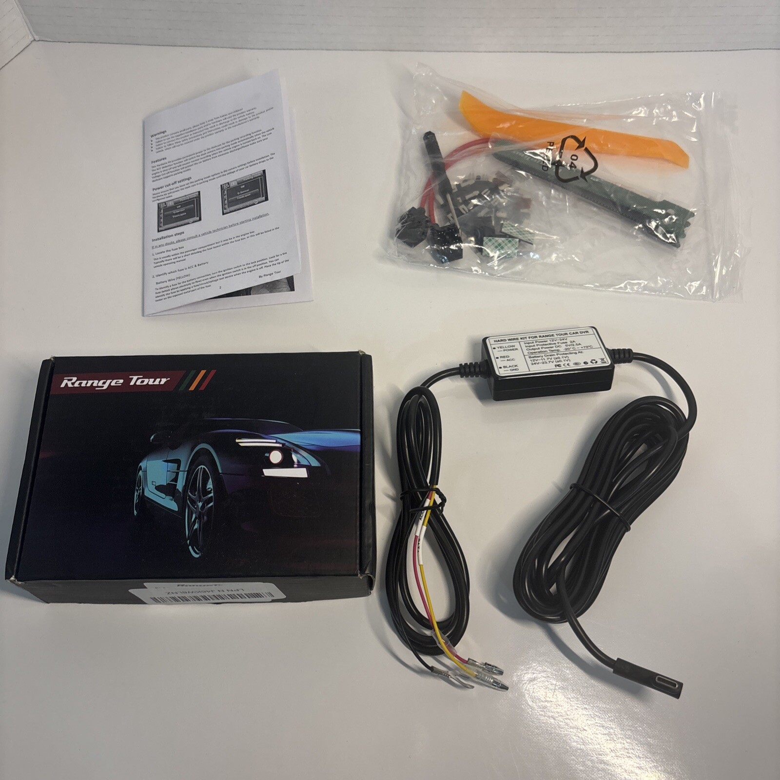 Dash Cam Hard Wire Kit Usb-c Fuse Charger Power Cord 12V-24V To 5V 2.5A