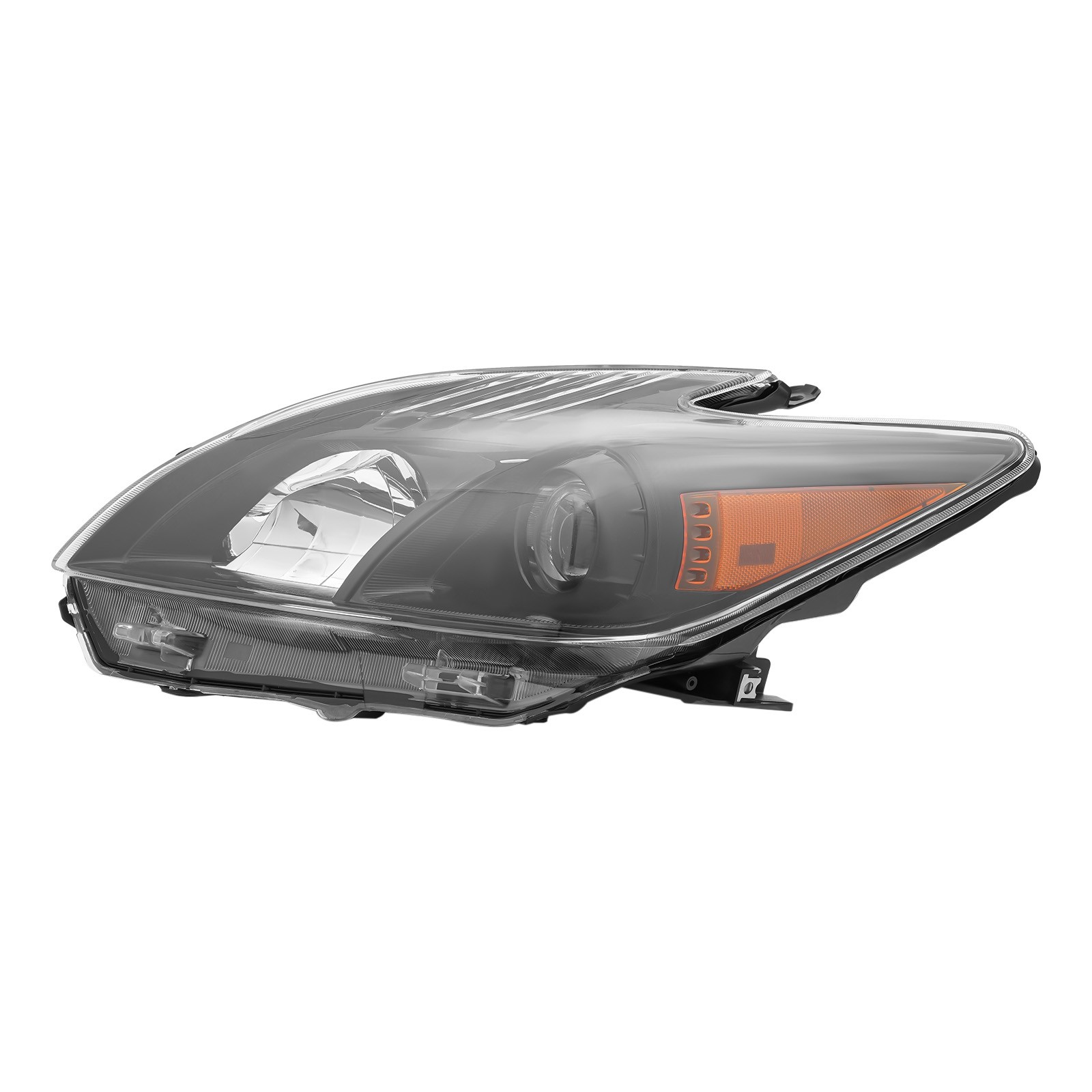 Driver Headlight Assembly For 2010-2011 Toyota Prius Left Side black Lens
