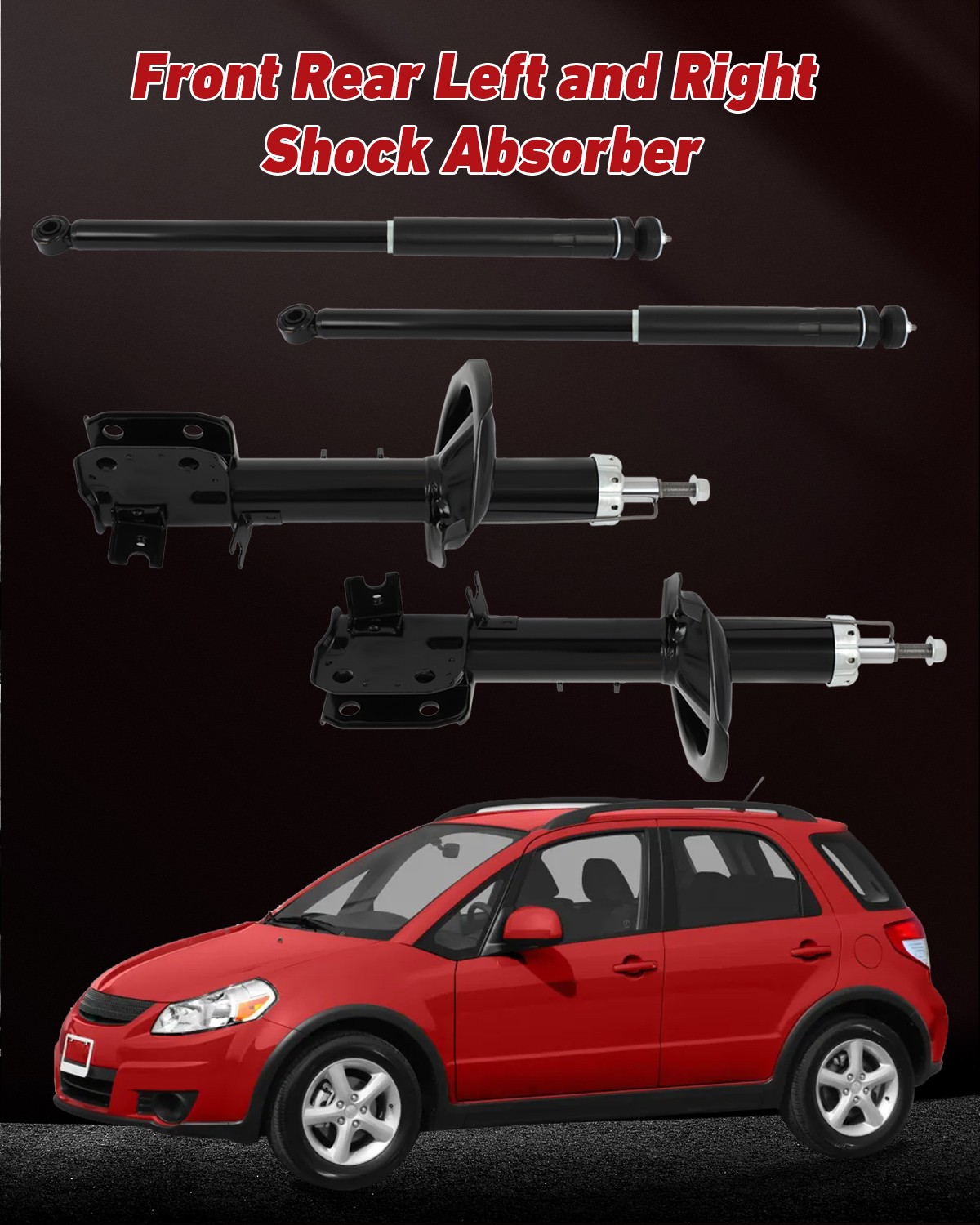 Front Rear Struts Shocks Left Right Suspension Kit For 2007-2013 SUZUKI SX4