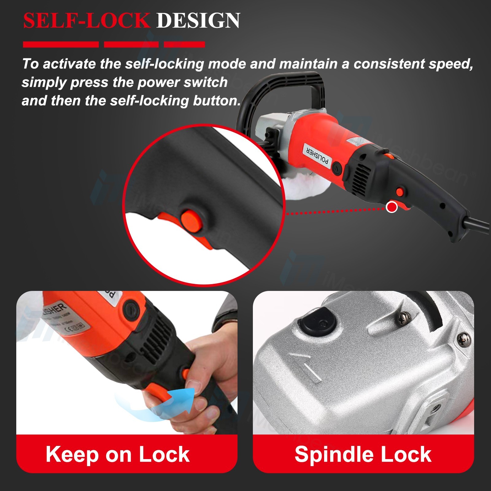 48V Cordless Polisher 5″ Car Detailing Buffer & Sander & Drill Machine Battery