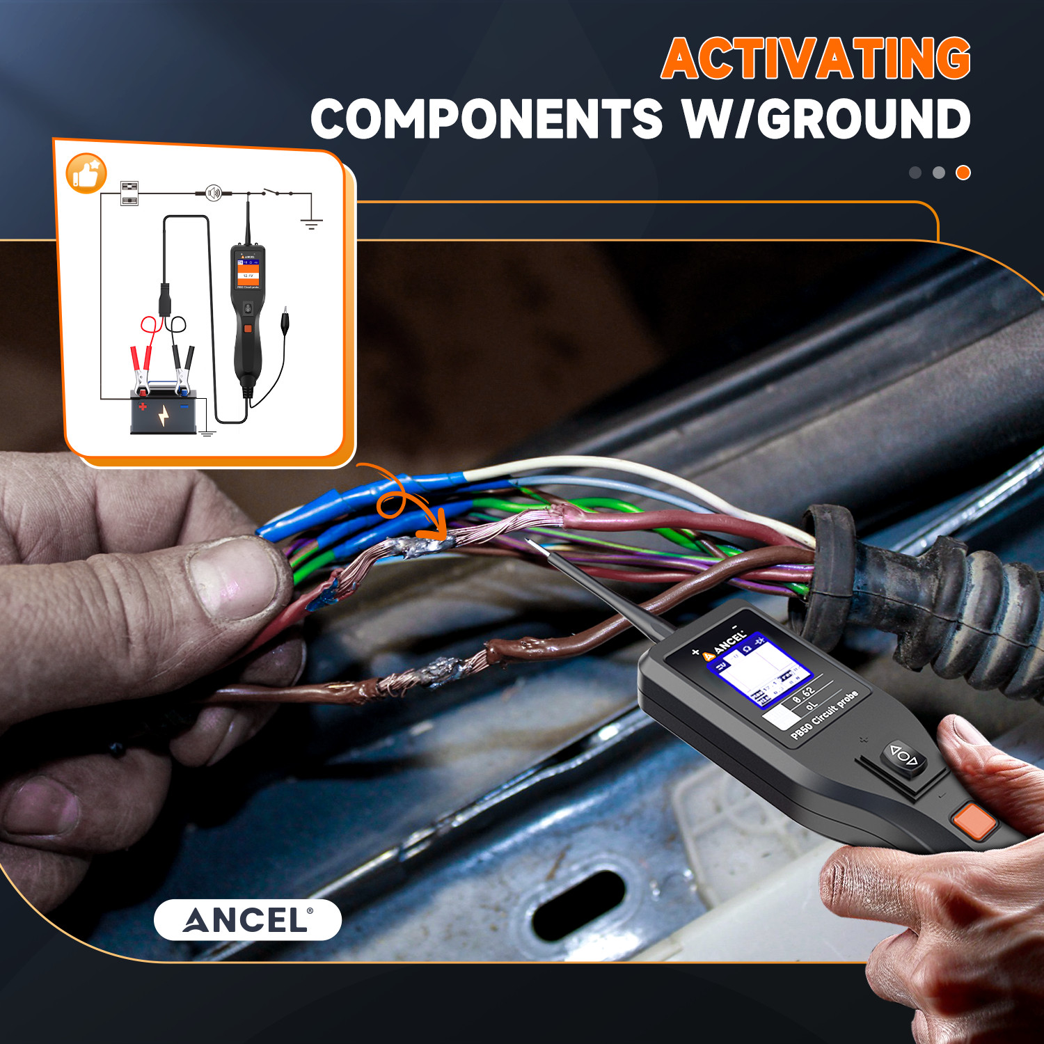 ANCEL Electrical System Power Circuit Probe Tester Activate Component AC/DC Test
