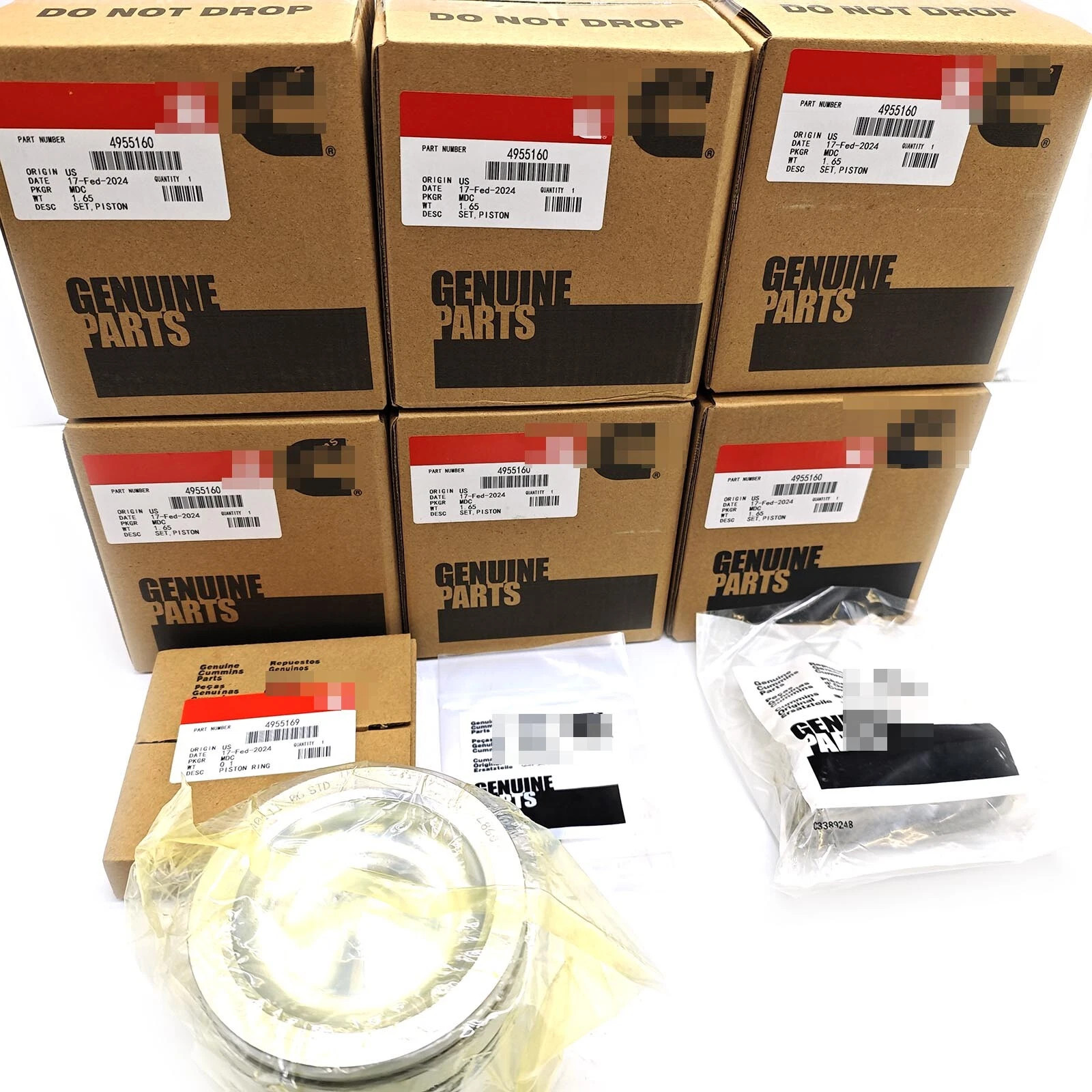 Piston Set w/ Pins&Rings fits Cummins 6.7 QSB Industrial Performance STD Size 6