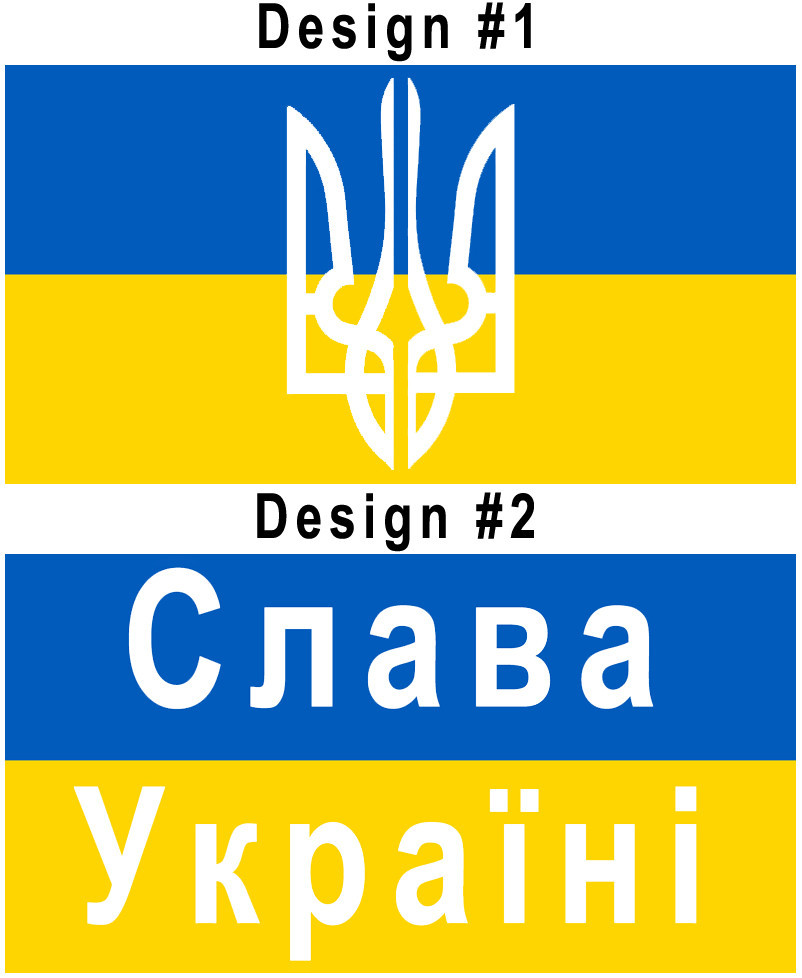 Ukrainian Flag Trident Vinyl Decal Sticker Car Window Glory to Ukraine Trizub