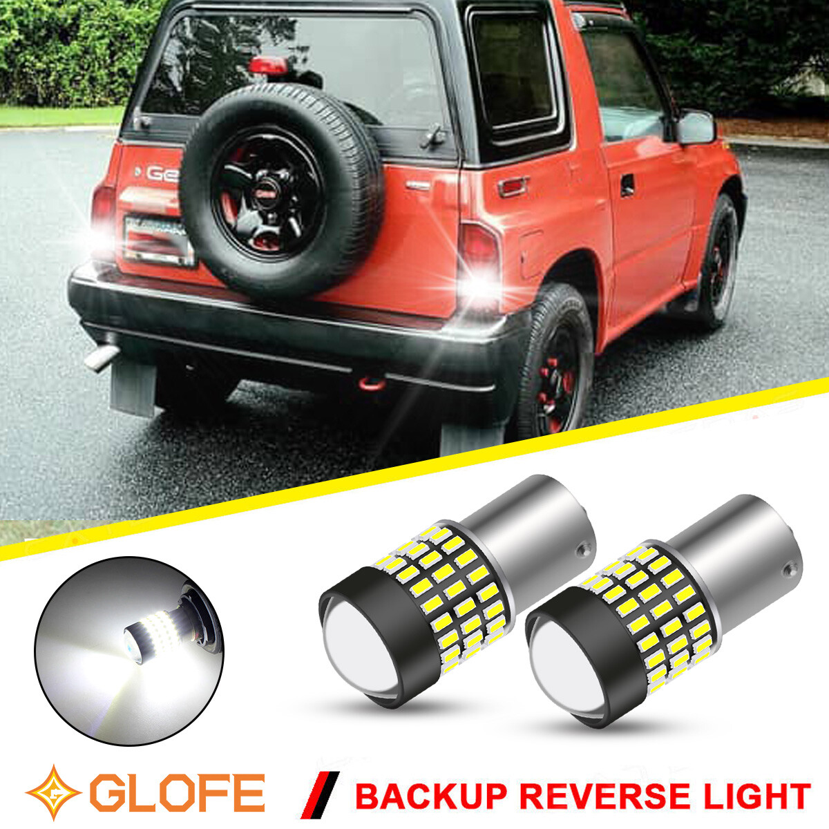 1156 P21W LED Backup Reverse Light Bulbs Kit 2PC 6000K For GEO TRACKER 1989-1997