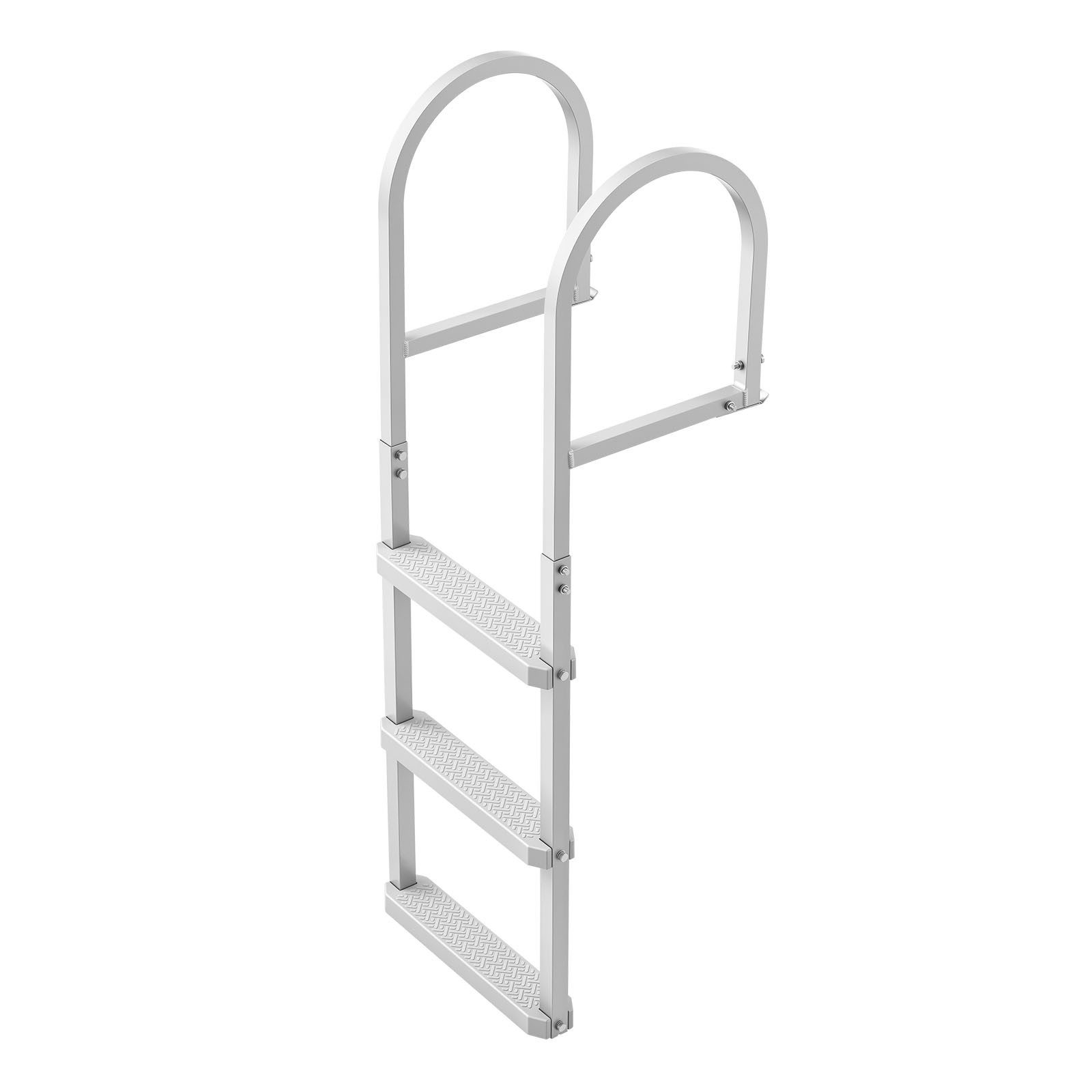 Uimoso Removable 3-Step Aluminum Dock Ladder with Durable PP Steps