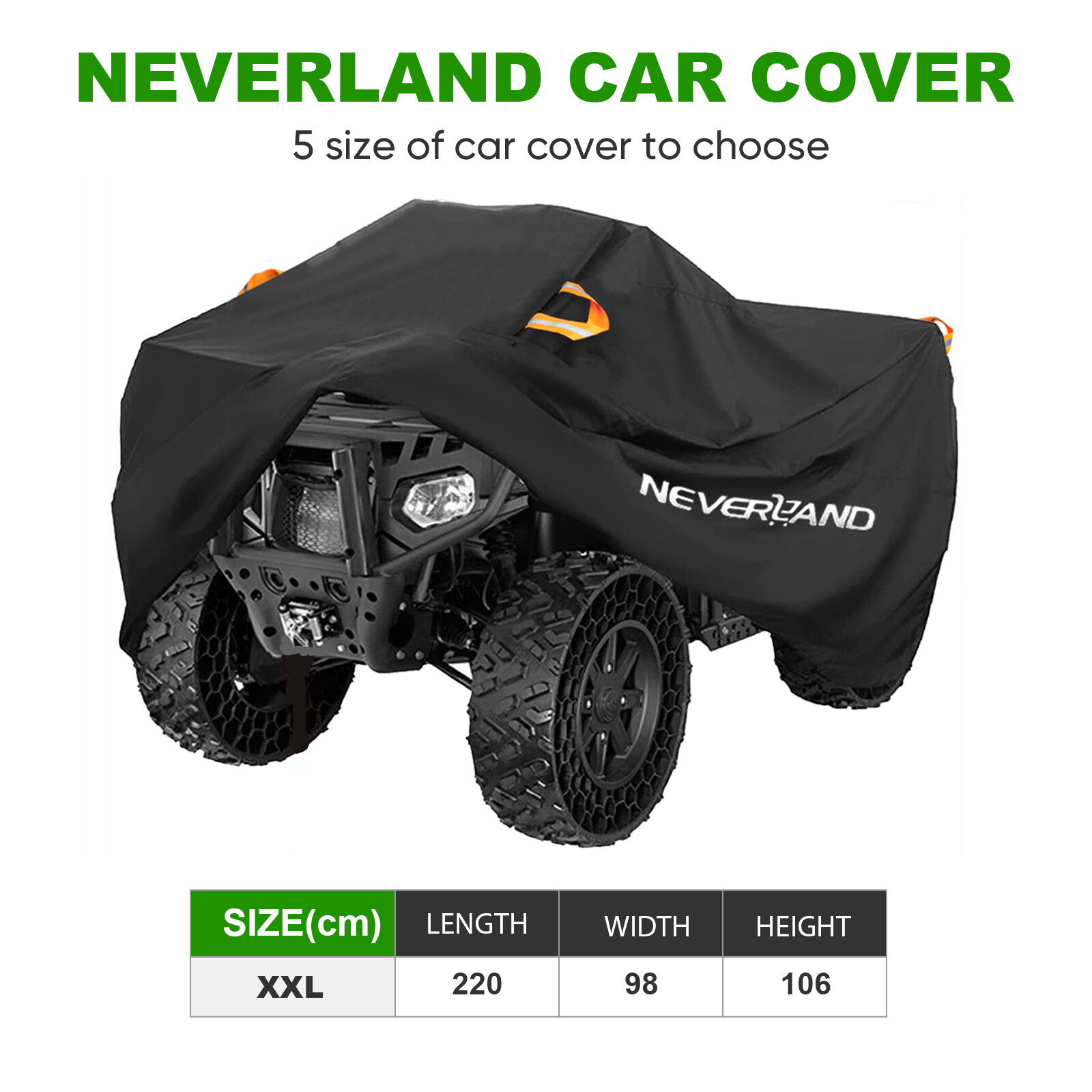 Waterproof ATV Quad Bike Cover Protector for Yamaha Grizzly 350 400 450 550 660