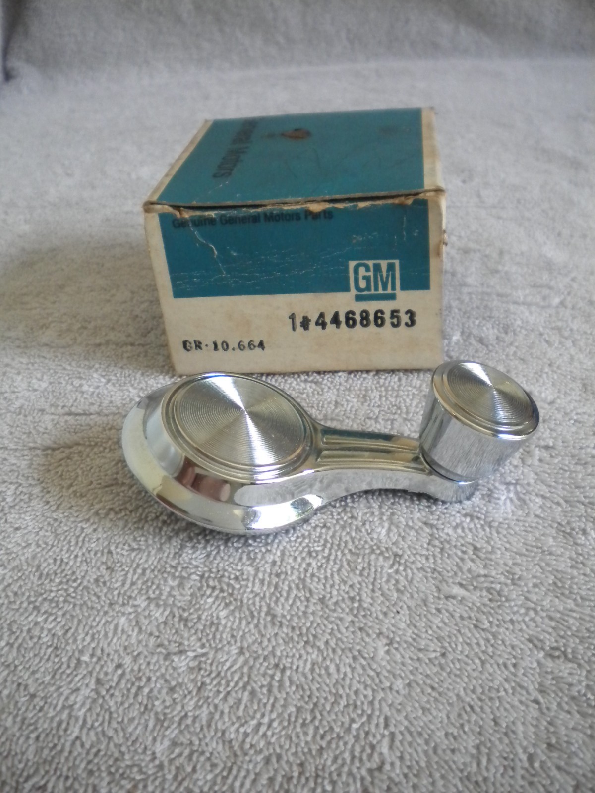1965-1966 Corvette die cast chrome plated vent handles GM NOS 4468653 Boxed