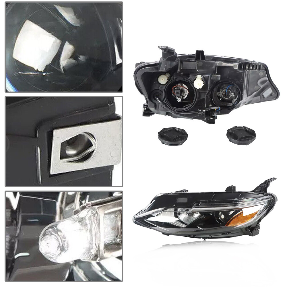 Halogen Headlight For 2019-2025 Chevy Malibu RS/LS/LT w/ Bulb Left+Right Pair