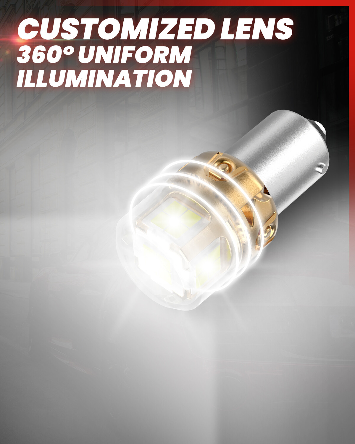 Lasfit 1156 7506 LED Backup Reverse Light Bulbs 6000K Super Bright White Canbus