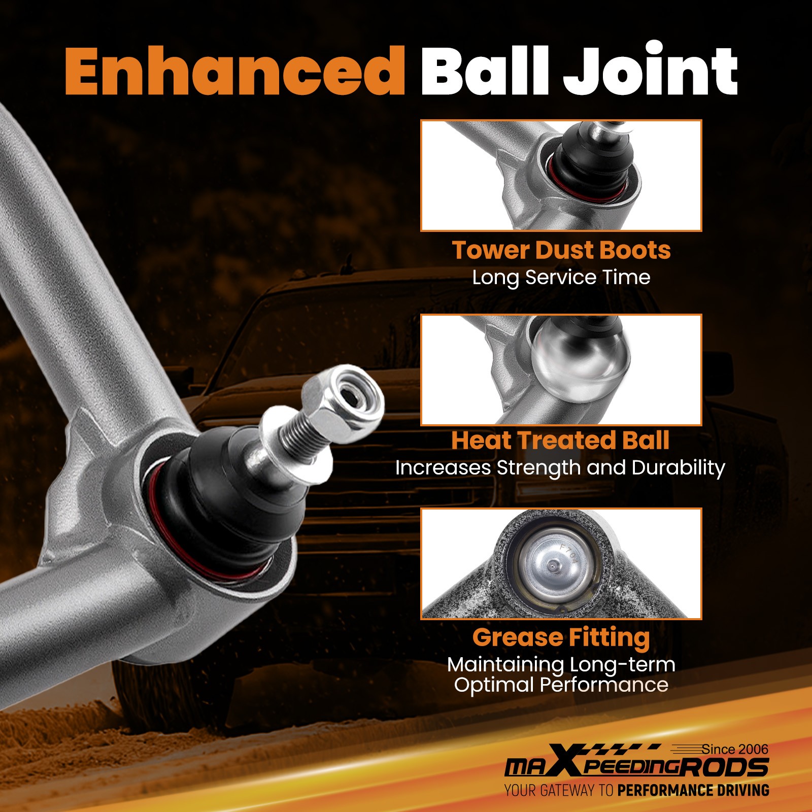 maXpeedingrods Front Upper Control Arms for 2015-2022 Chevy Colorado GMC Canyon