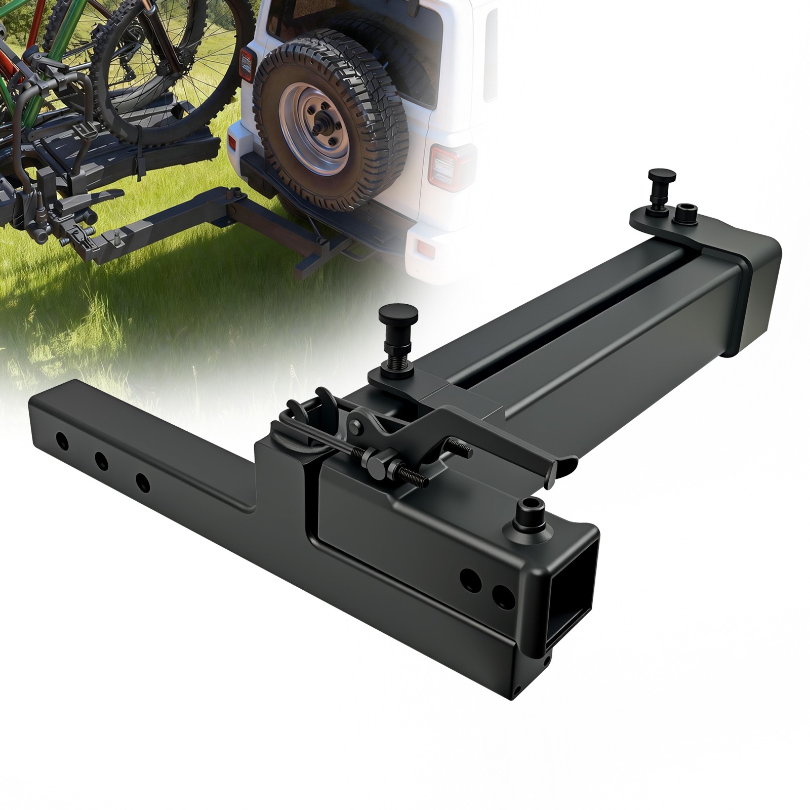 Swing Away Hitch Adapter-90° Swing Arm for 2In Receiver,400 lb Capacity