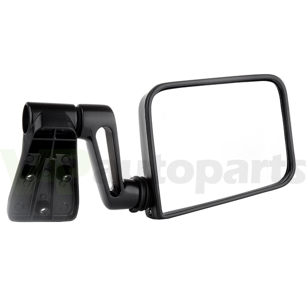 Mirror For 1987-2002 Jeep Wrangler Black Manual Fold Driver View Door Left Side