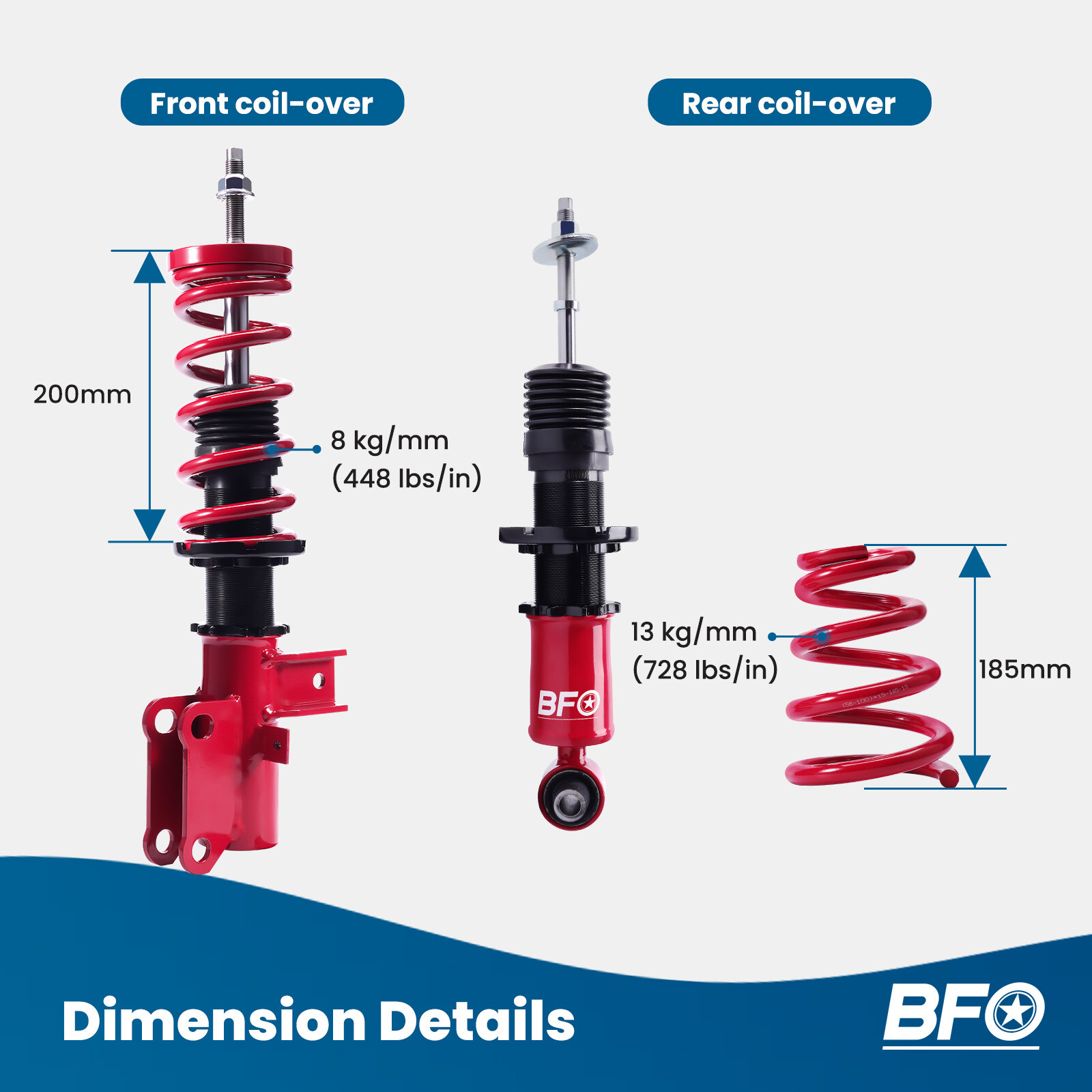 BFO Coilover for Chevrolet Camaro 2010-2015 Shock Absorber Adjustable height