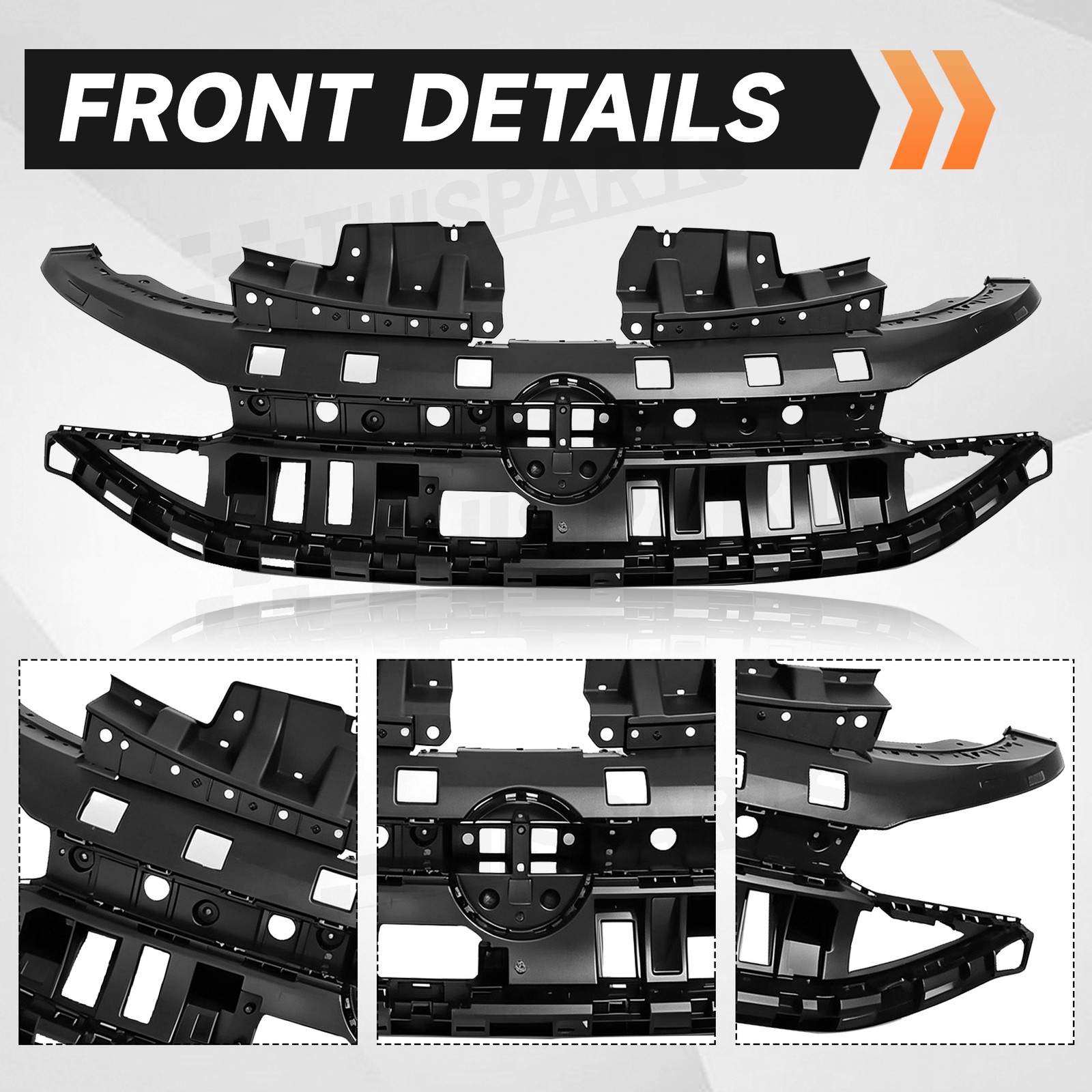 Front Bumper Assembly Gloss Black Fit For VolksWagen VW ID.4 2024-2025 OE Style