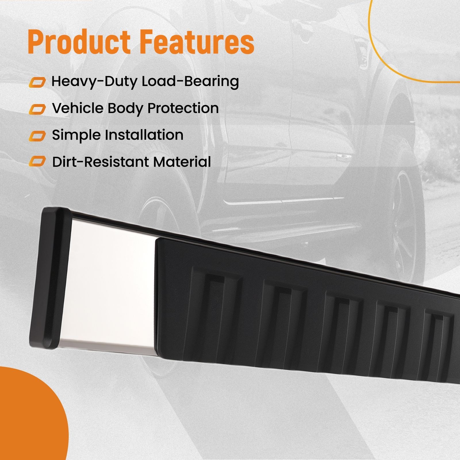 Side Steps Running Boards for RAM 2500 3500 Crew Cab 2010-2024 Steel ABS Black