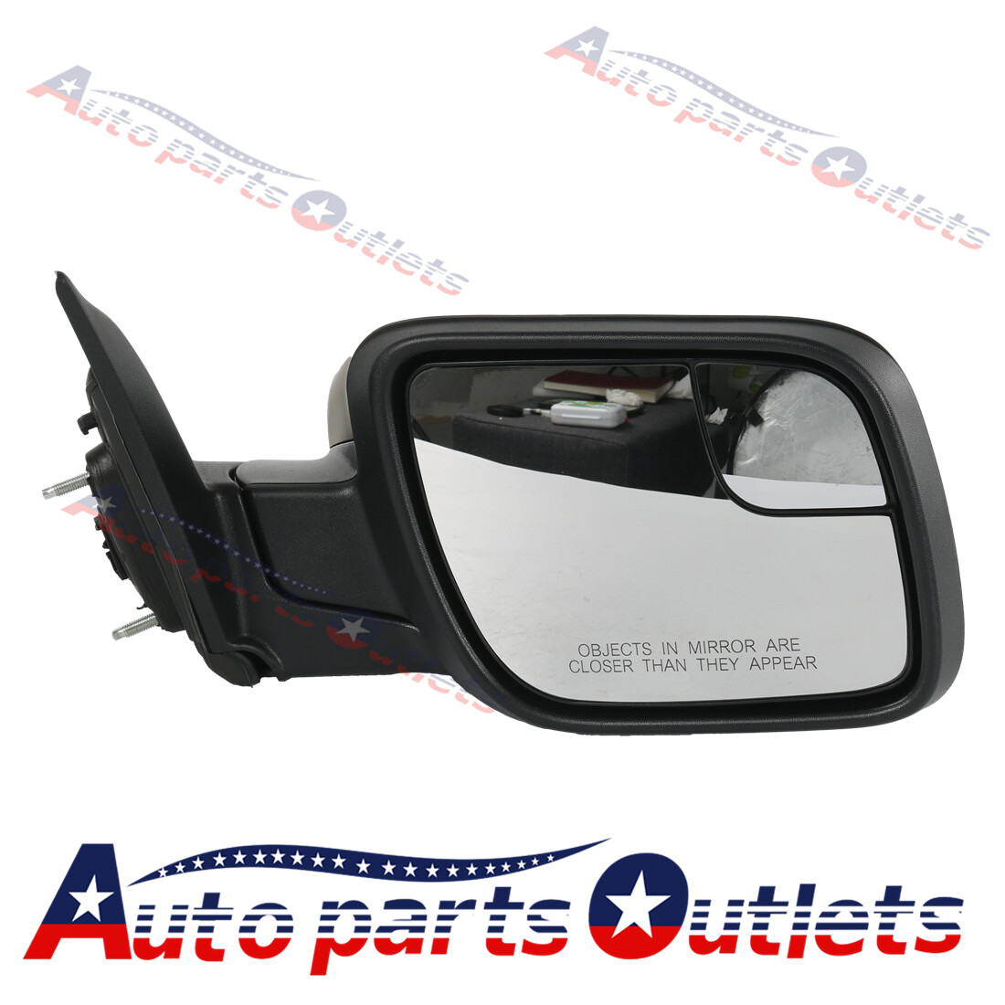 New Right Side Power Mirror Black For Ford 2011-15 Explorer Manual Fold Textured