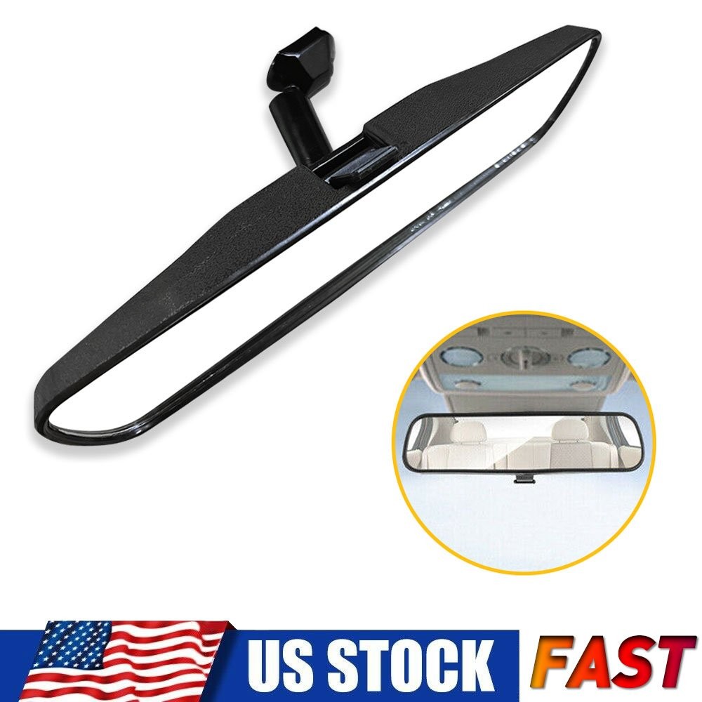 US 8″ Black Rear View Mirror Interior On Car Replacement Day Night Universal EAH