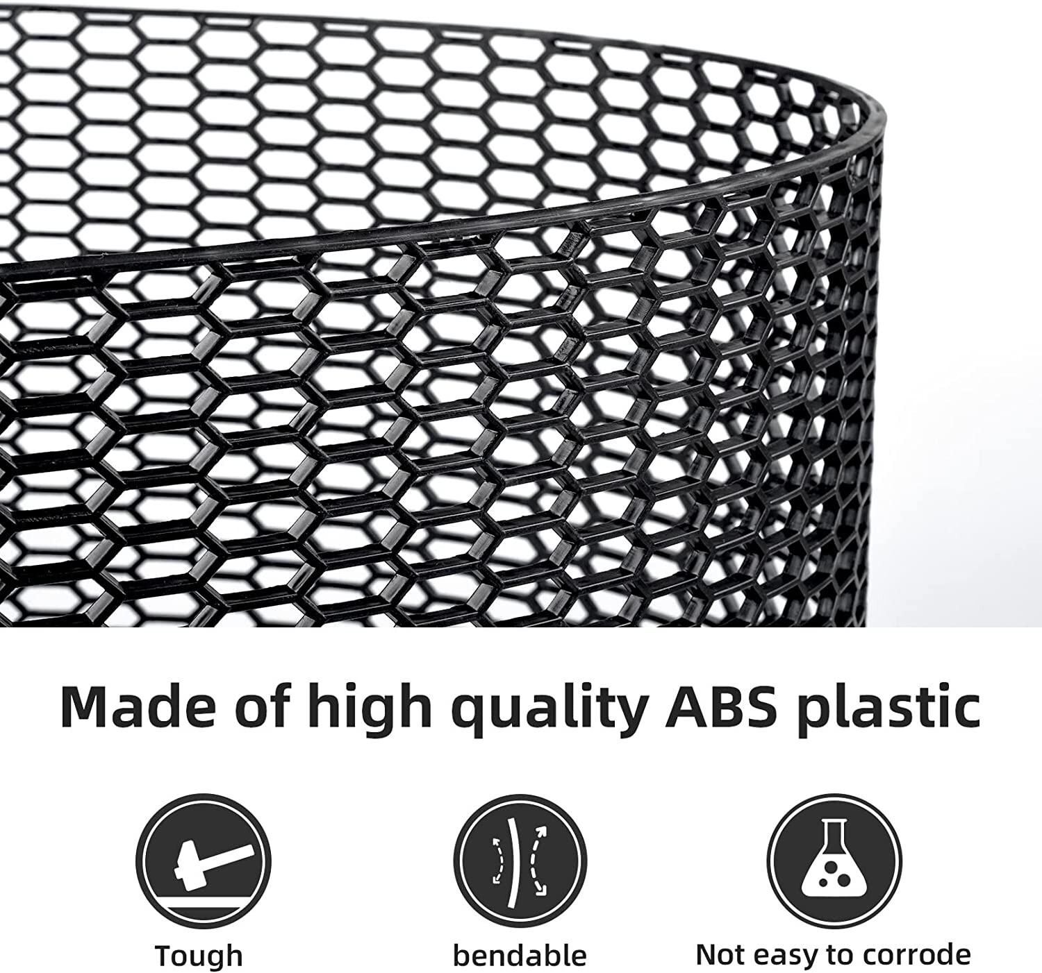 Universal Black ABS Plastic Racing Honeycomb Hex Mesh Grill Spoiler Bumper Vent
