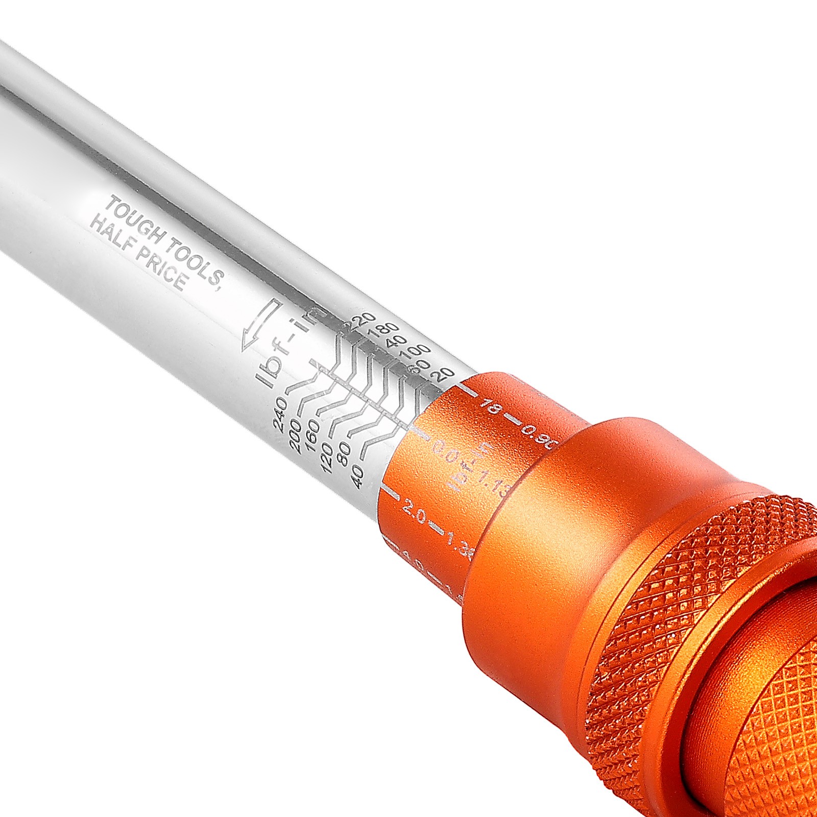 Click Torque Wrench Set 1/4Inch Drive 20-240 lbf-in/2.3-27.1N.m Orange 72-Tooth