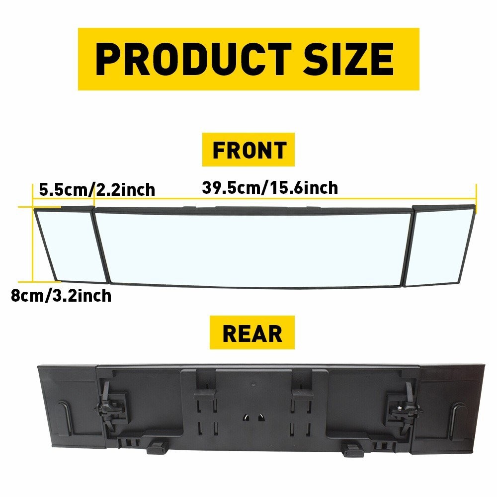 39cm Extendable Car Interior Rear View Mirror Rearview Wide Angle Windshield EAC
