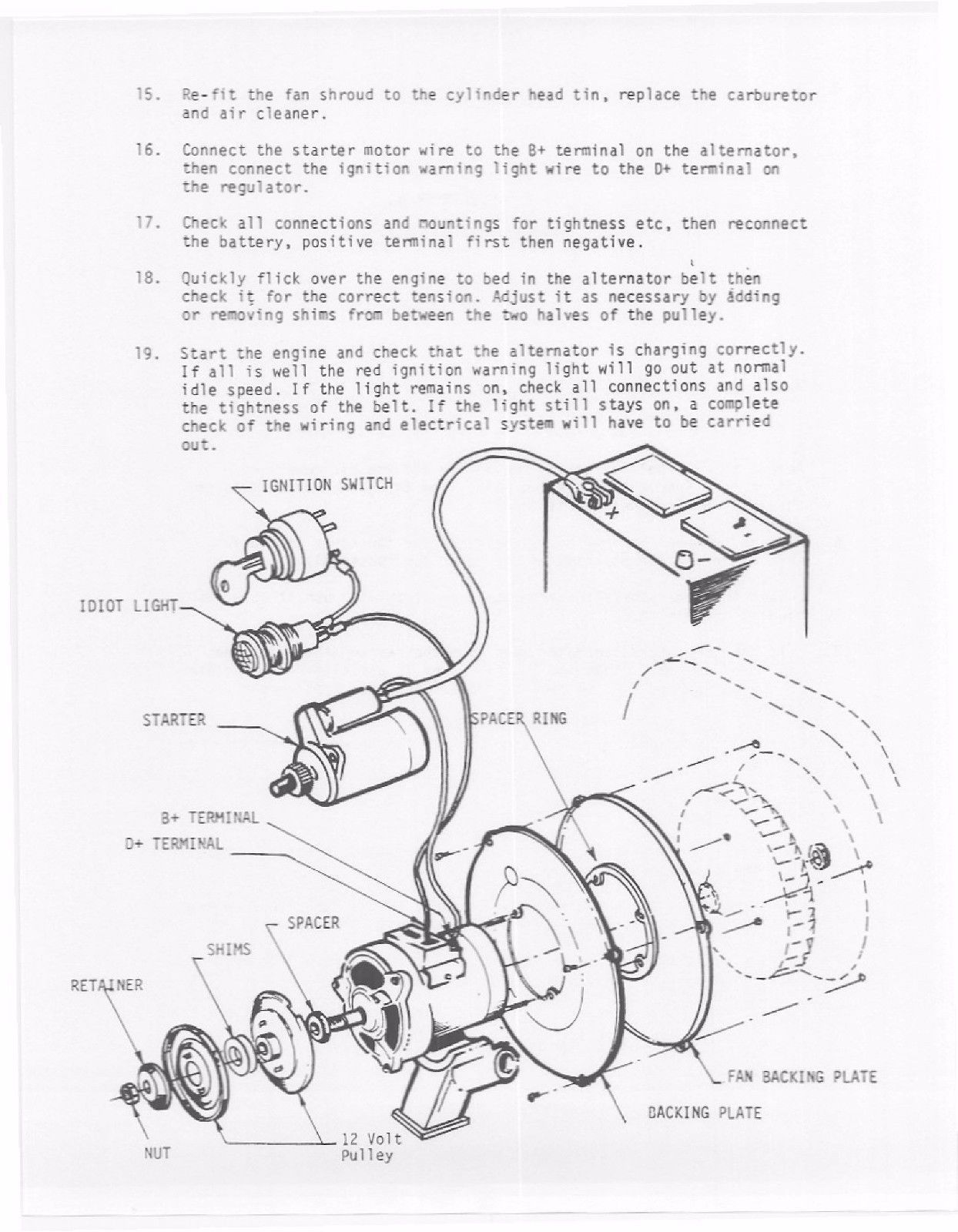 VW Chrome Alternator Conversion Kit, VW Beetle Bug Bus Ghia EMPI or IAP no belt
