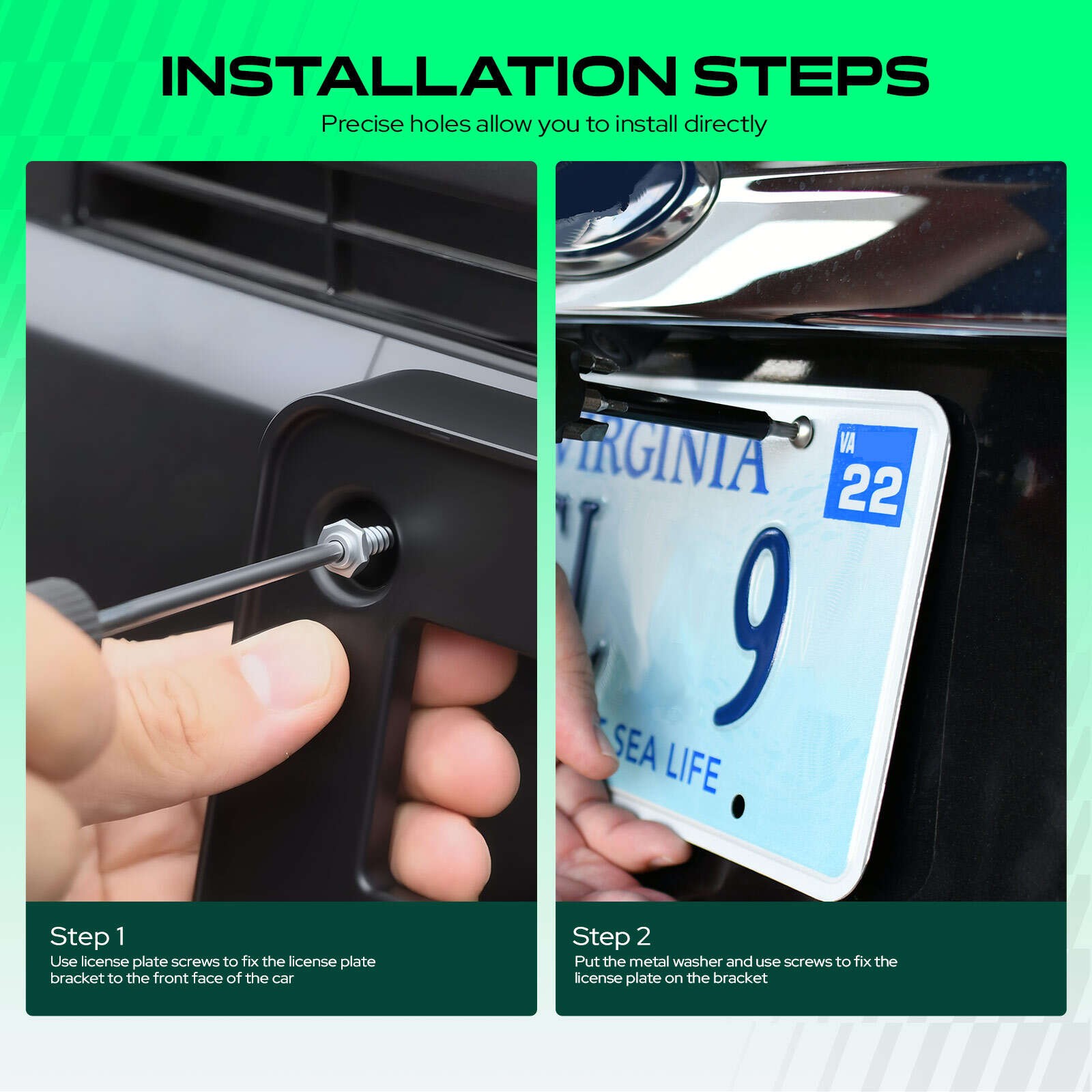 Front License Plate Bracket w/ Mounting Hardware for GMC Terrain 2022 2023 2024