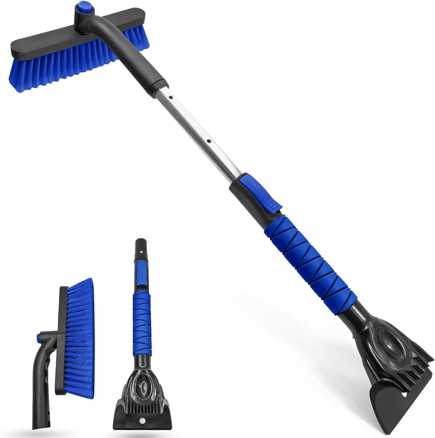Lightweight Extendable 2-in-1 Snow Brush & Ice Scraper – 33 Inch with Soft Grip