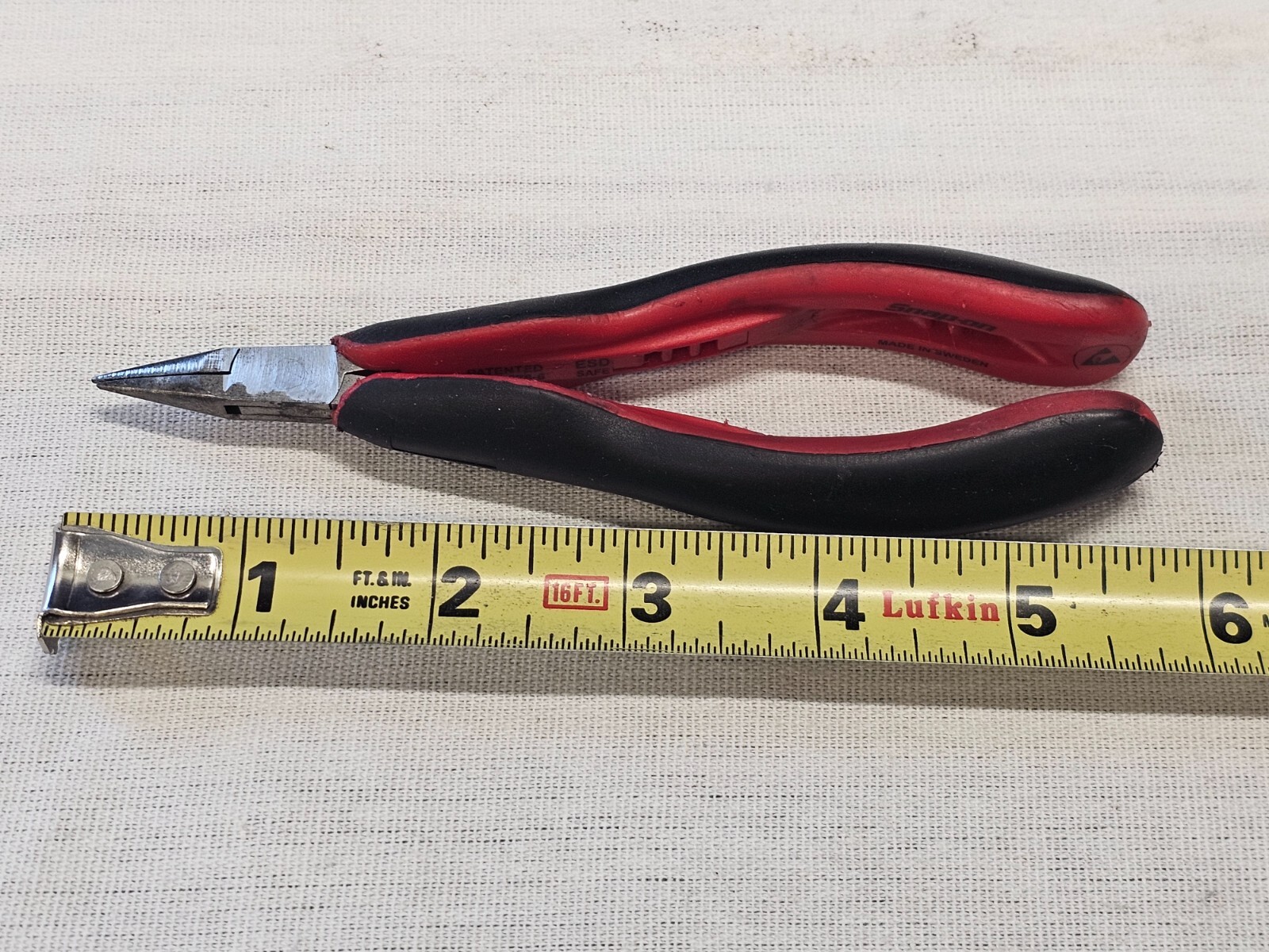 Snap-On EP893KA Needle Nose Pliers ESD Safe Adjustable Electronic Precision Tool