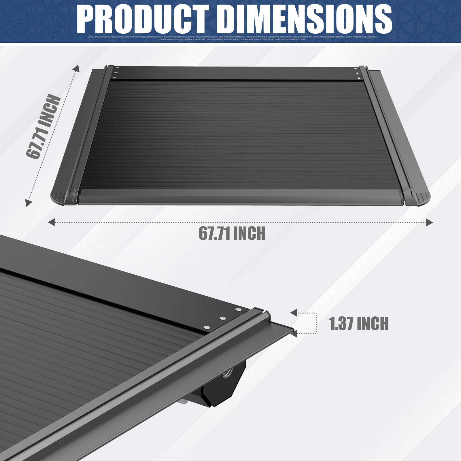 5.5FT Hard Tonneau Cover For 2009-2025 Ford F-150 F150 Truck Bed Aluminum Alloy