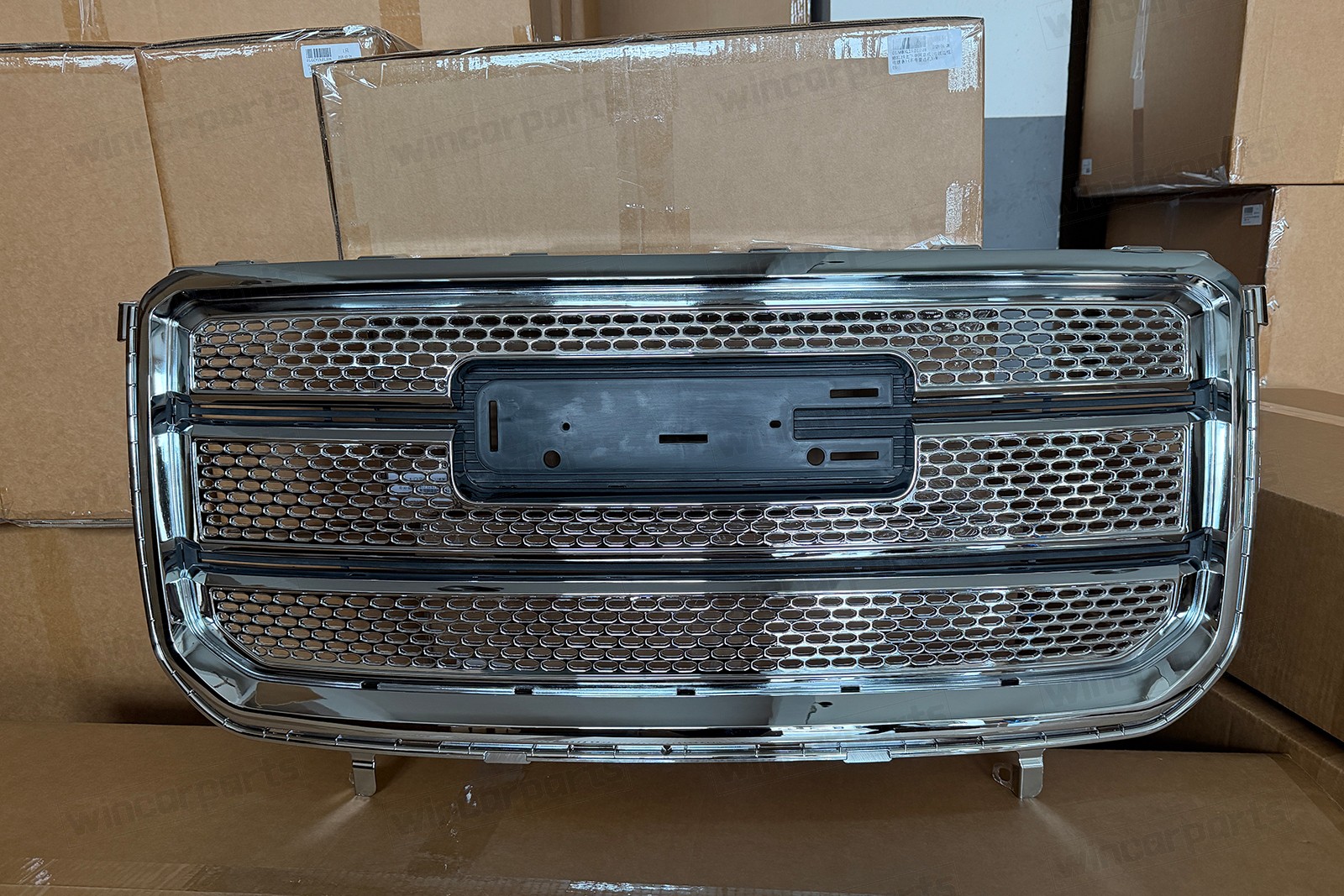 Chrome Front Bumper Upper Grille Assembly Denali Fit For 2013-2016 GMC Acadia