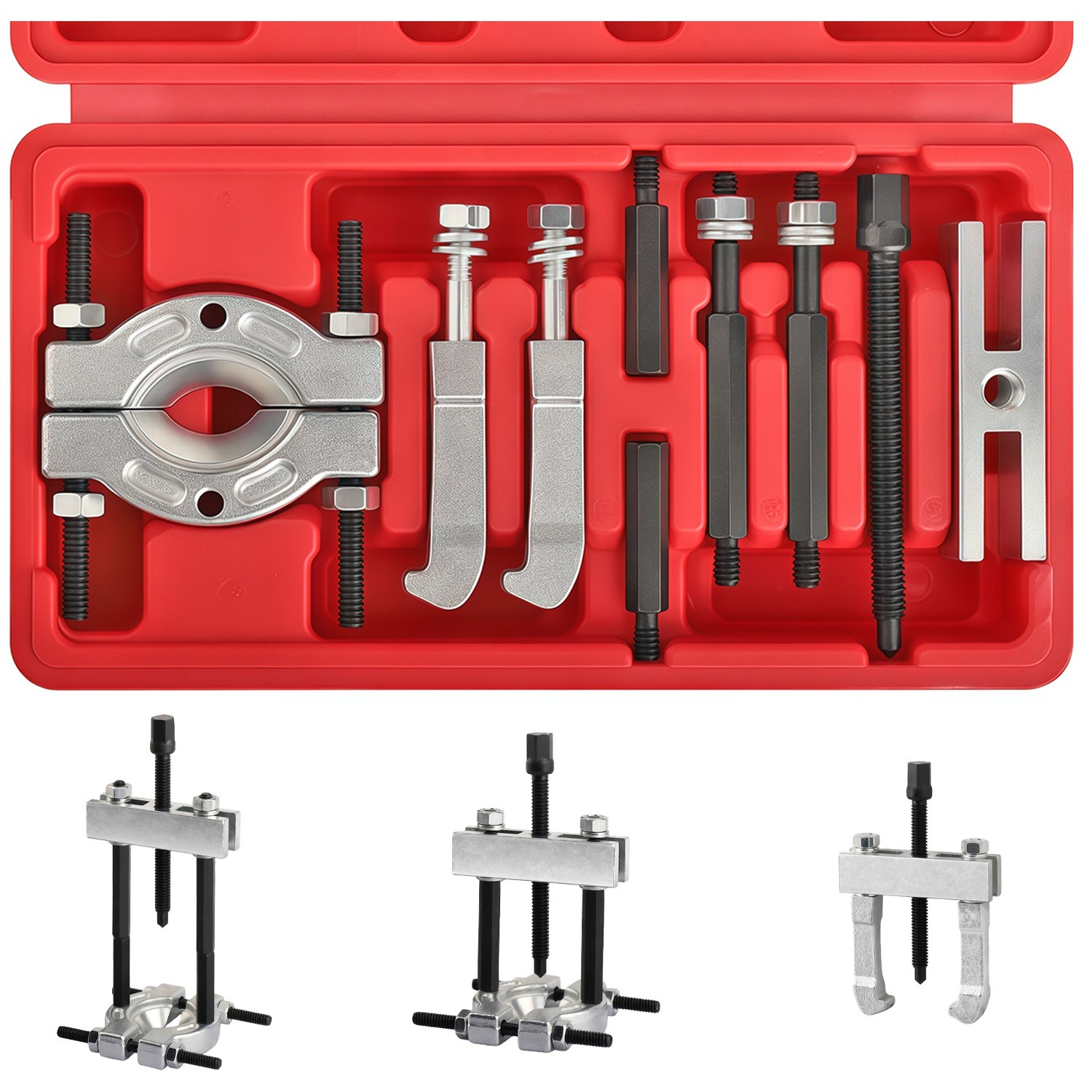 9pcs Bearing Puller Separator Set 15-58mm Pull Out Jaw Gear Pulley Removal USA