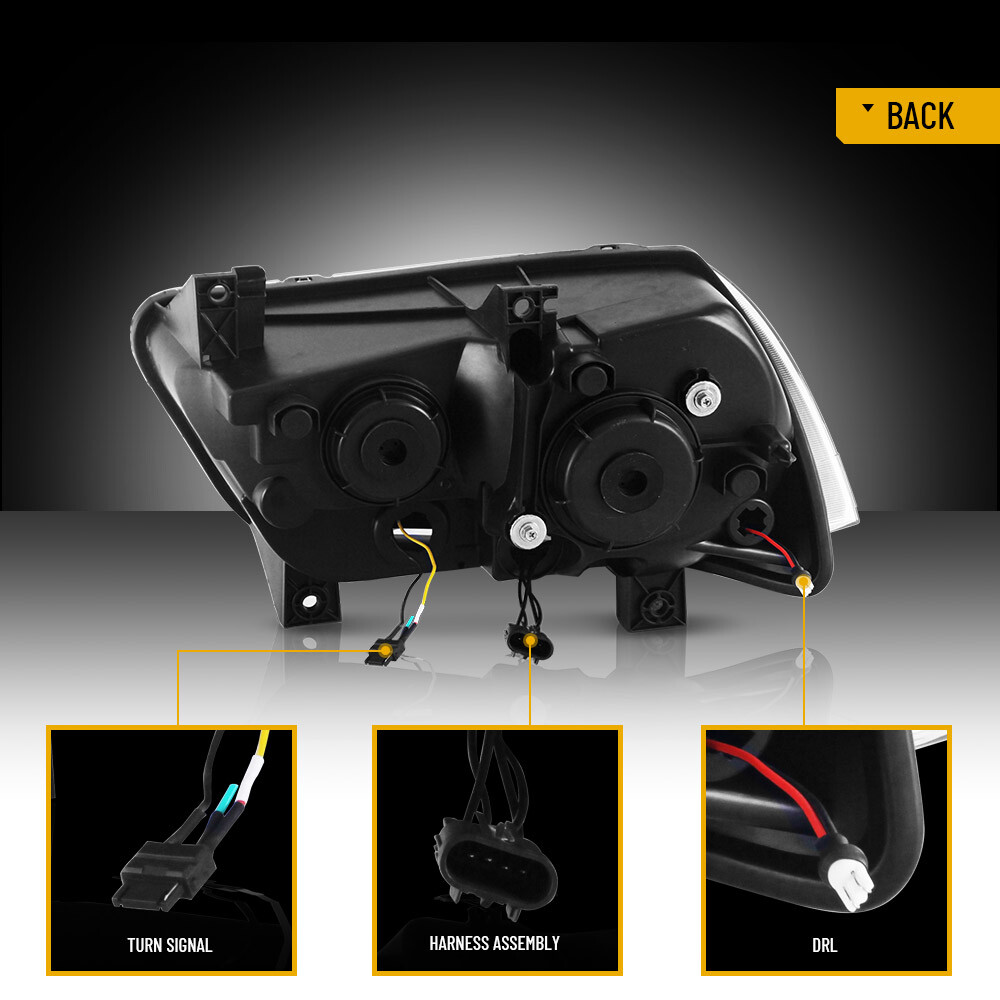 2X VLAND Multicolor DRL Projector LED RGB Headlights For Dodge Charger 2011-2014