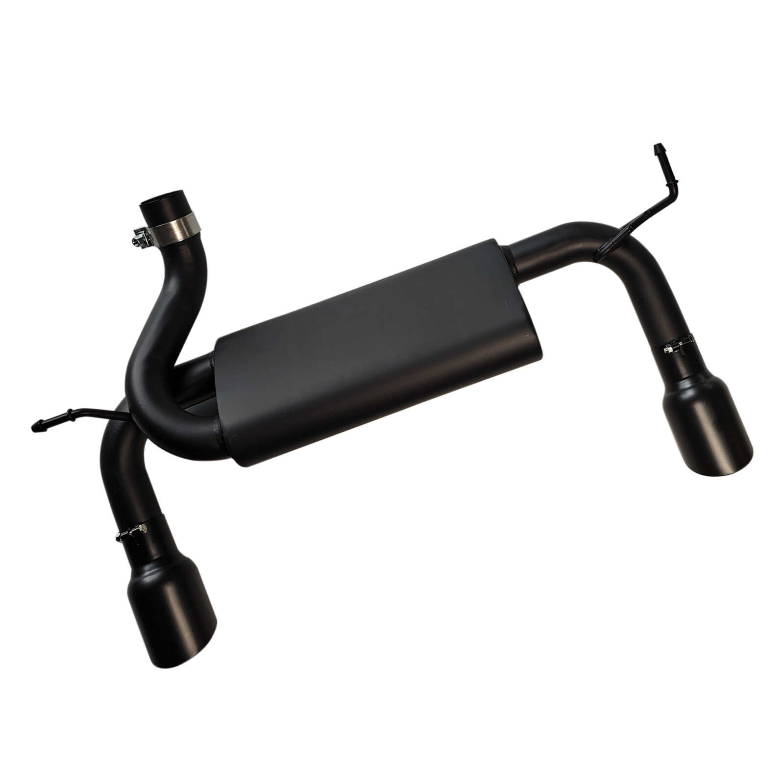 For 2007- 2017 Jeep Wrangler JK Matte Black Dual Cat Back Exhaust System 2DR 4DR
