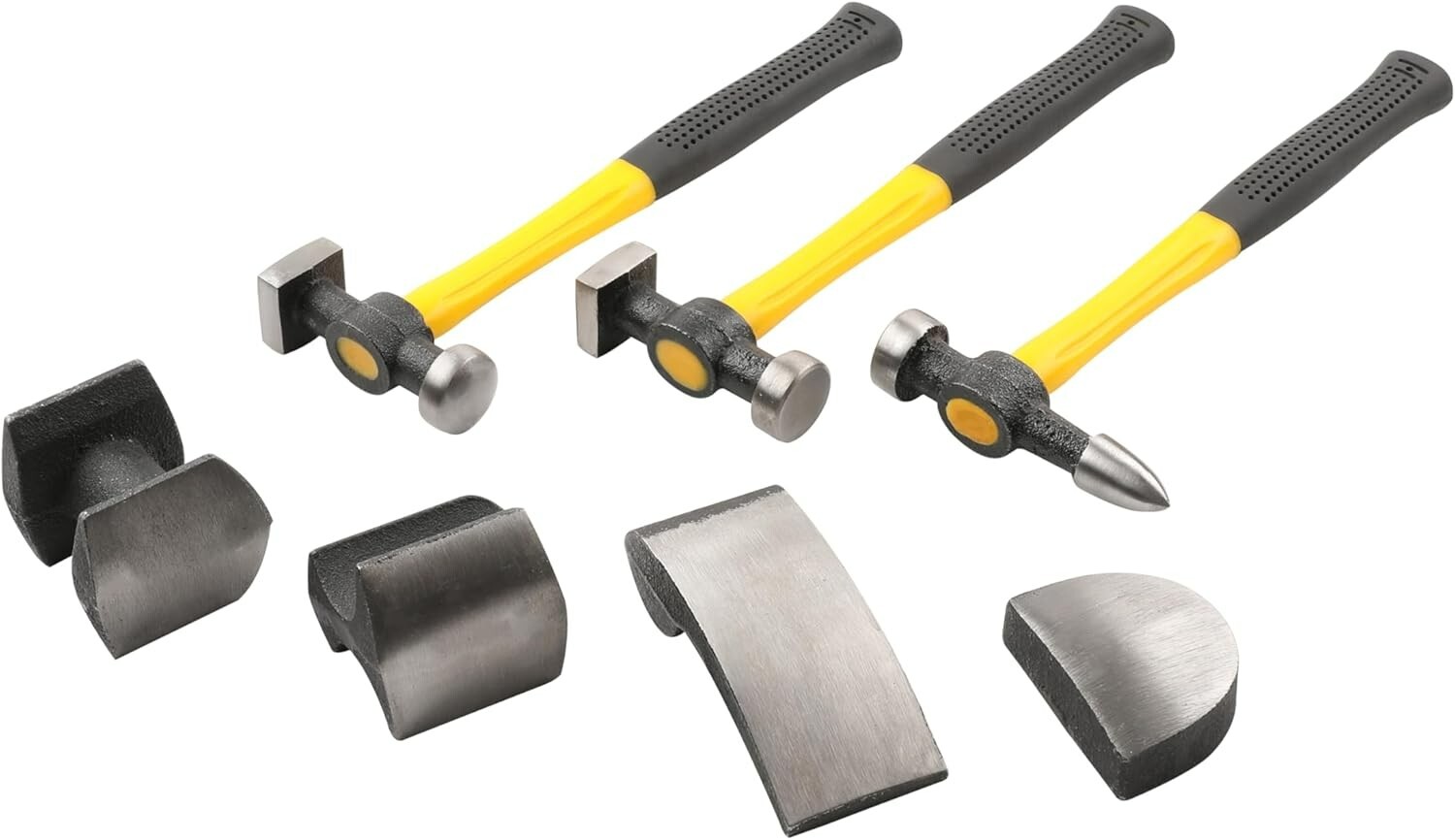 HFS(R) 7 PC Auto Body Fender Repair Tool Hammer & Dolly Set
