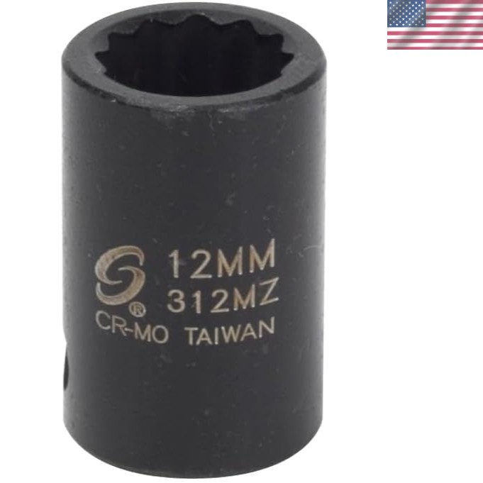Impact Rated 3/8-Inch Drive 12mm Socket – High Visibility & Durable Design