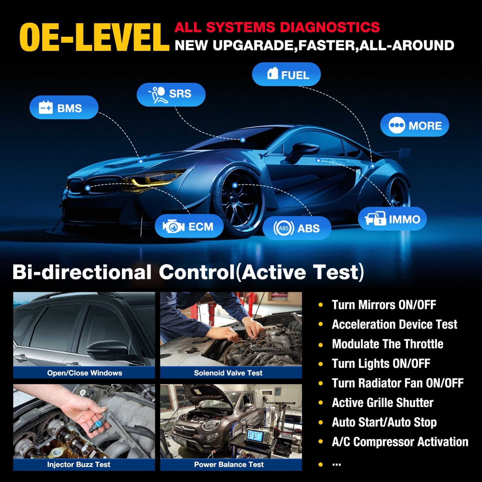 KINGBOLEN K6 Pro TPMS Programming Scanner Bidirectional OBD2 Car Diagnostic Tool