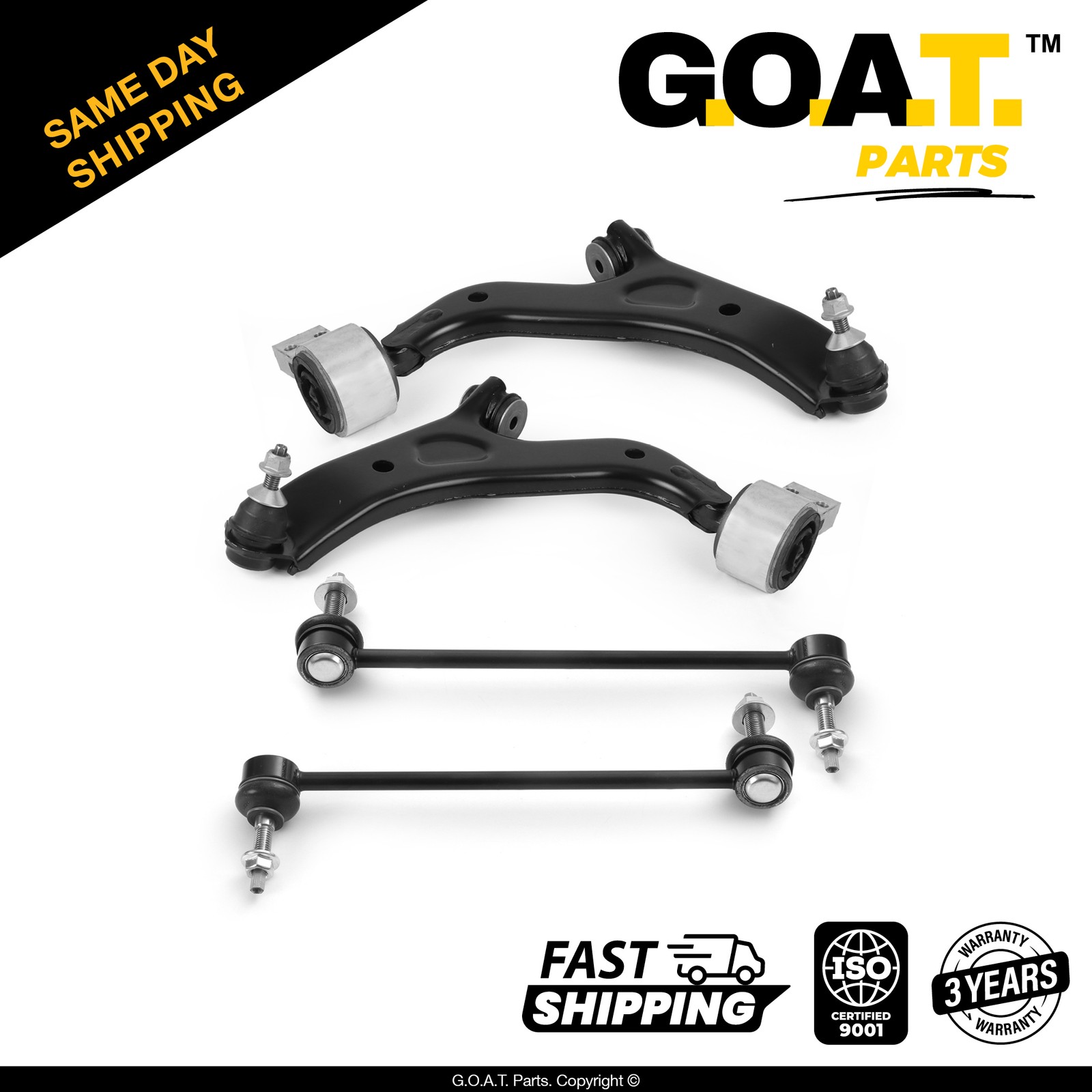 Front Lower Control Arm & Front Sway Bar Kit for 2009 Ford Flex 4 PCS