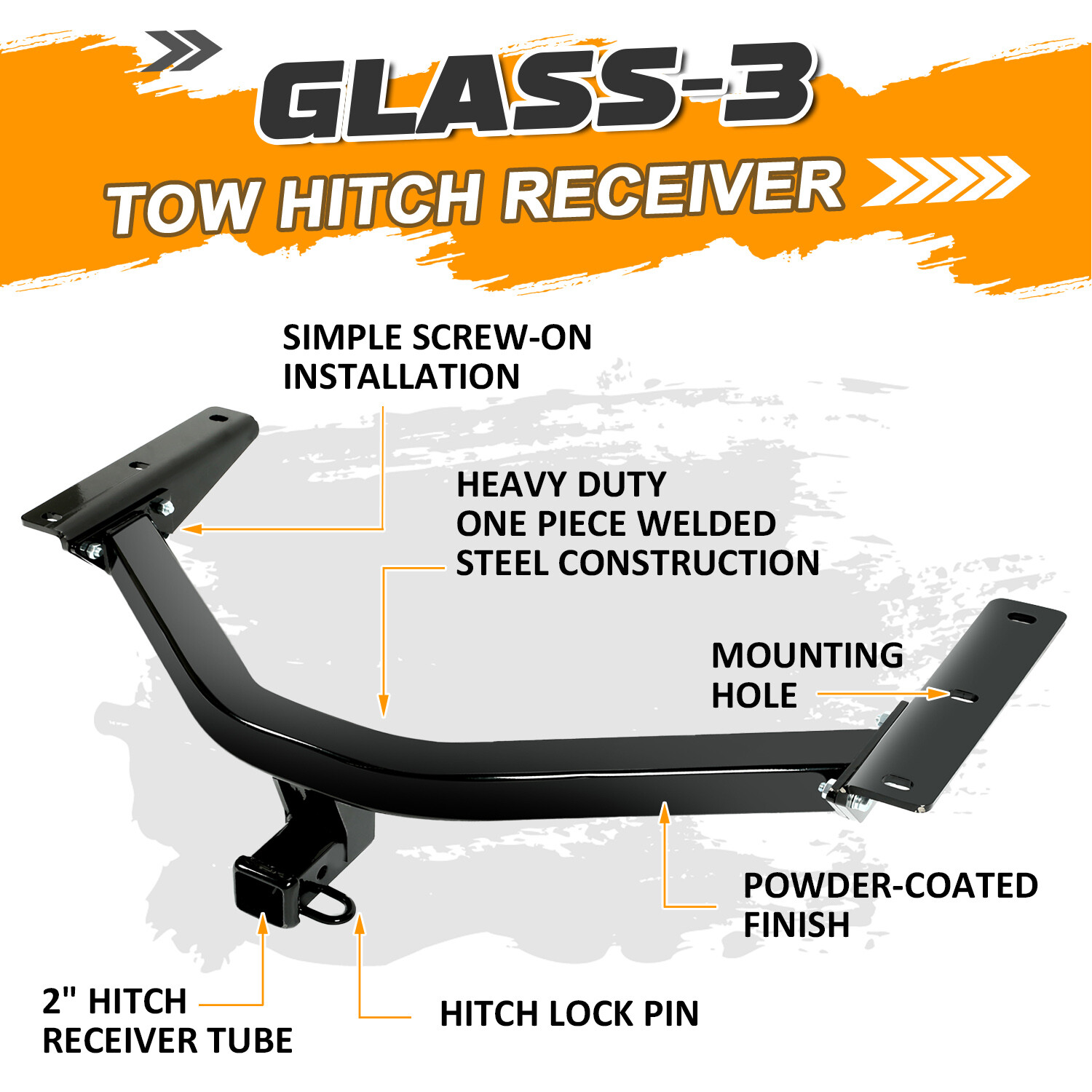Class 3 Trailer Hitch 2″ Tow Receiver For 2014-2020 MDX/2016+ Honda Pilot