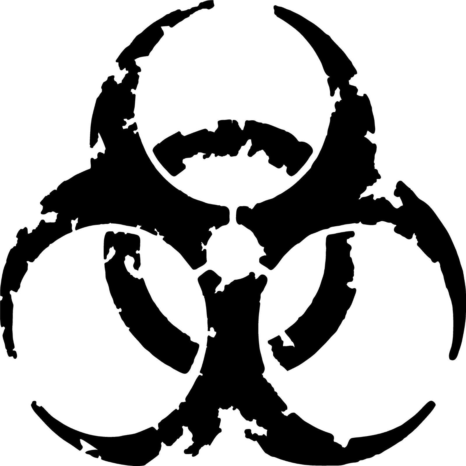 BIOHAZARD SYMBOL Distressed decal | car truck window sticker | Zombie Response