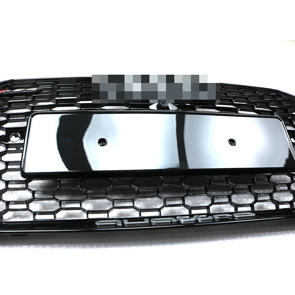 For 2017-2018 Audi A4/S4 B9 RS4 Style Honeycomb Mesh Hex Grille Black W/ Quattro