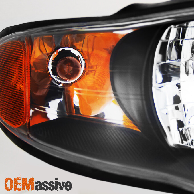 Fit 00-05 Monte Carlo Black Headlight Front Lamps Replacement Left + Right