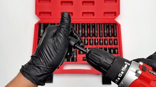 55PCS 1/4″ Drive Impact Socket Set – Shallow & Deep, Metric/SAE, 6-Point, Cr-V S