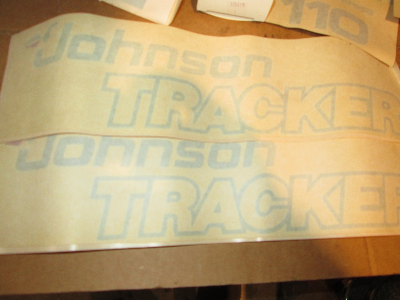 Tracker Johnson OEM 90- 110 V4 HP Decal Set 1990s 0433207