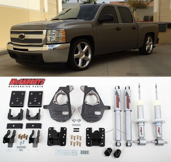 McGaughys 4″/6″ Drop Kit Chevrolet 2007-2013 1500 Complete w/ Shocks